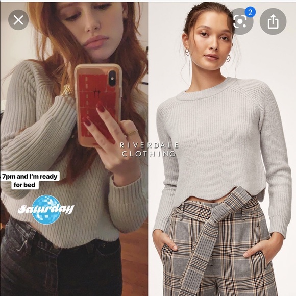 Aritzia sardonic sweater in xxs in grey. - Picture 3 of 3